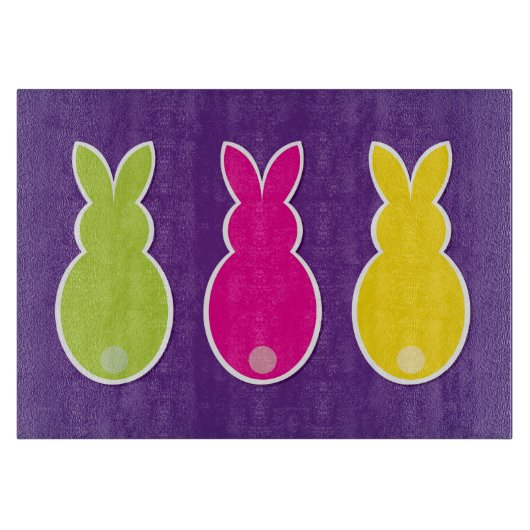 Helle Ostersonnige Silhouette Schneidebrett (Vorderseite)