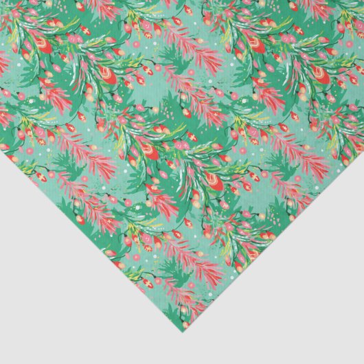 Helle Palm Beach Weihnachtsbäume und Lichter Seidenpapier (Ausschnitt)