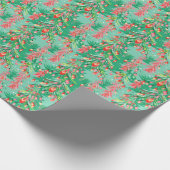 Helle Palm Beach Weihnachtsbäume und Ornamente Geschenkpapier (Ecke)