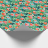 Helle Palm Beach Weihnachtsschmuck Wasserfarbe Geschenkpapier (Ecke)