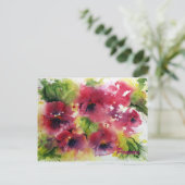 Helle Pansy Postcard Postkarte (Stehend Vorderseite)