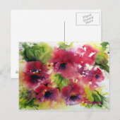 Helle Pansy Postcard Postkarte (Vorne/Hinten)