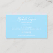 Helle Pastel Blue Checkboard Visitenkarte (Rückseite)