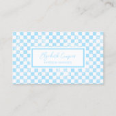 Helle Pastel Blue Checkboard Visitenkarte (Vorderseite)