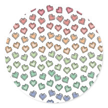 Helle Pastel Rainbow Gemstone Herzermuster