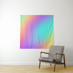 Helle Pastel Rainbow Gradient Tapestes Wandteppich