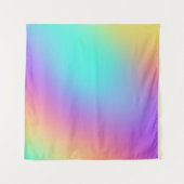 Helle Pastel Rainbow Gradient Tapestes Wandteppich (Vorderseite)