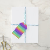 Helle Pastel Rainbow Strift Geschenkmarke Geschenkanhänger (Mit Garn)