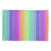 Helle Pastel Rainbow Strip Pillowcase Kissenbezug (Rückseite)