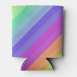Helle Pastel Rainbow Stripe Cooler Dosenkühler