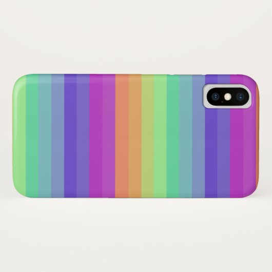 Helle Pastel Rainbow Stripe iPhone / iPad Gehäuse Case-Mate iPhone Hülle (Rückseite (Horizontal))