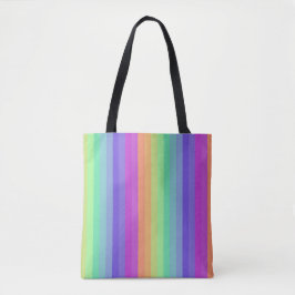 Helle Pastel Rainbow Stripe Tasche