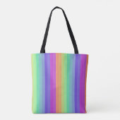 Helle Pastel Rainbow Stripe Tasche (Rückseite)