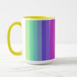 Helle Pastel Rainbow Stripe Tasse