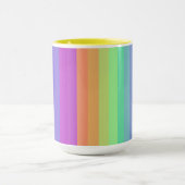 Helle Pastel Rainbow Stripe Tasse (Zentrum)