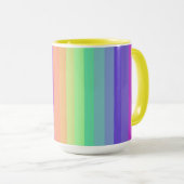 Helle Pastel Rainbow Stripe Tasse (VorderseiteRechts)