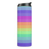 Helle Pastel Rainbow Stripe Thermal Tumbler Thermosbecher (Nach links gedreht)