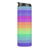 Helle Pastel Rainbow Stripe Thermal Tumbler Thermosbecher (Nach rechts gedreht)