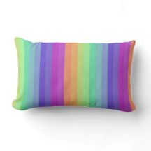 Helle Pastel Rainbow Stripteuse Kissen