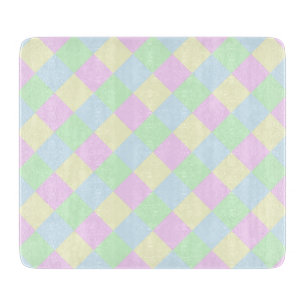 Helle Pastell Modernes Muster Glasschneidebrett Schneidebrett