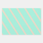 Helle pastellblaue und graue Streifen Geschenkpapier Set (Vorderseite 3)