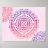 Helle Pastelle Lotus Henna Mandala Print Poster (Vorne)