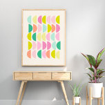 Helle Pastelle Modernes geometrisches Muster Poster<br><div class="desc">Einfaches geometrisches Muster in einer fröhlichen und fröhlichen Farbpalette aus hellen,  cremefarbenen Pastellfarben kombiniert mit Limonen,  korallengrünen,  aqua- und rosa.</div>