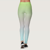 Helle Pastellfarben Gradient Blue Pink Green Leggings (Rückseite)