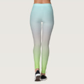 Helle Pastellfarben Gradient Blue Pink Green Leggings (Rückseite)