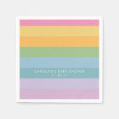 Helle Pastellstreifen Lila Babydusche Serviette (Vorderseite)