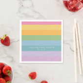 Helle Pastellstreifen Lila Benutzerdefinierte Baby Serviette (Beispiel)
