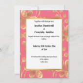 HELLE PEACH- UND GOLDFLÜSSIGKEIT EINLADUNG (Vorderseite)