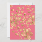 HELLE PEACH- UND GOLDFLÜSSIGKEIT EINLADUNG (Rückseite)