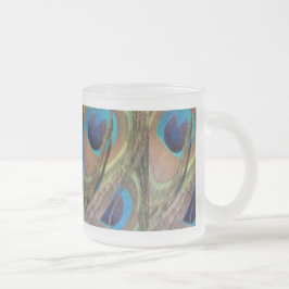 Helle Peacock Feathers Muster Mattierte Glass-Tass Mattglastasse
