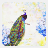 Helle Pfanne Quadratischer Aufkleber (Vorderseite)