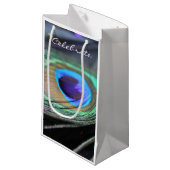 Helle Pfauenfederhalter Gastgeschenk Custom Gift B Kleine Geschenktüte (Vorderseite Schrägansicht)