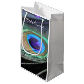 Helle Pfauenfederhalter Gastgeschenk Custom Gift B Kleine Geschenktüte (Rückseite Schrägansicht)