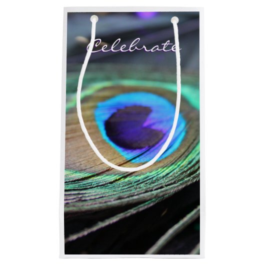 Helle Pfauenfederhalter Gastgeschenk Custom Gift B Kleine Geschenktüte (Vorderseite)