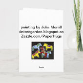 Helle Pferde Geburtstagskarte Karte (Rückseite)