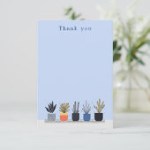 Helle Pflanze - Illustrationskarte Dankeskarte (Stehend Vorderseite)