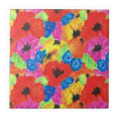 Helle Pflaumen und Cornblumen Keramik Tile Fliese (Vorderseite)