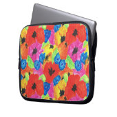 Helle Pflaumen und Cornblumen Laptop-Sieb Laptopschutzhülle (Vorderseite Links)