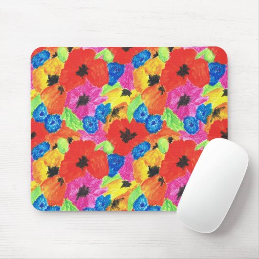 Helle Pflaumen und Cornblumenmousepad Mousepad (Mit Mouse)