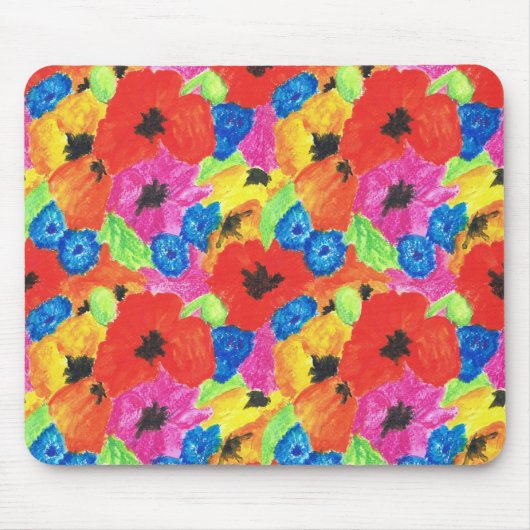 Helle Pflaumen und Cornblumenmousepad Mousepad (Vorne)