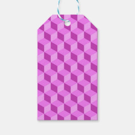 HELLE PINK GEOMETRISCHE KUBE-PATTER GESCHENKANHÄNGER
