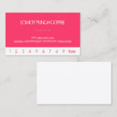 Helle Pink Punch Loyalität Kaffeekarte Treuekarte (Vorne/Hinten)
