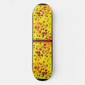 Helle Polka Dots. Skateboard (Vorderseite)