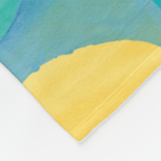 Helle Pop Art mit Kreise und Plätzen Fleecedecke (Ecke)