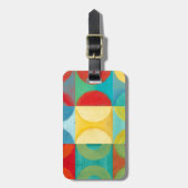 Helle Pop Art mit Kreise und Plätzen Gepäckanhänger (Vorderseite vertikal)