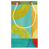 Helle Pop Art mit Kreise und Plätzen Kleine Geschenktüte (Rückseite)